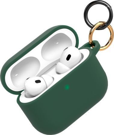 Защитный чехол с карабином VLP Charm Case для AirPods Pro 3, темно-зеленый