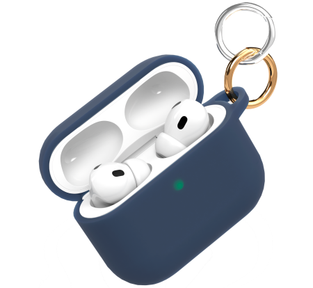 Защитный чехол с карабином VLP Charm Case для AirPods Pro 3, темно-синий