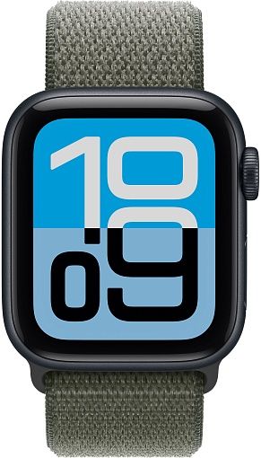 Умные часы Apple Watch SE 3 40mm (2025) Midnight Aluminum Case with Sport Loop Forest(зеленый)