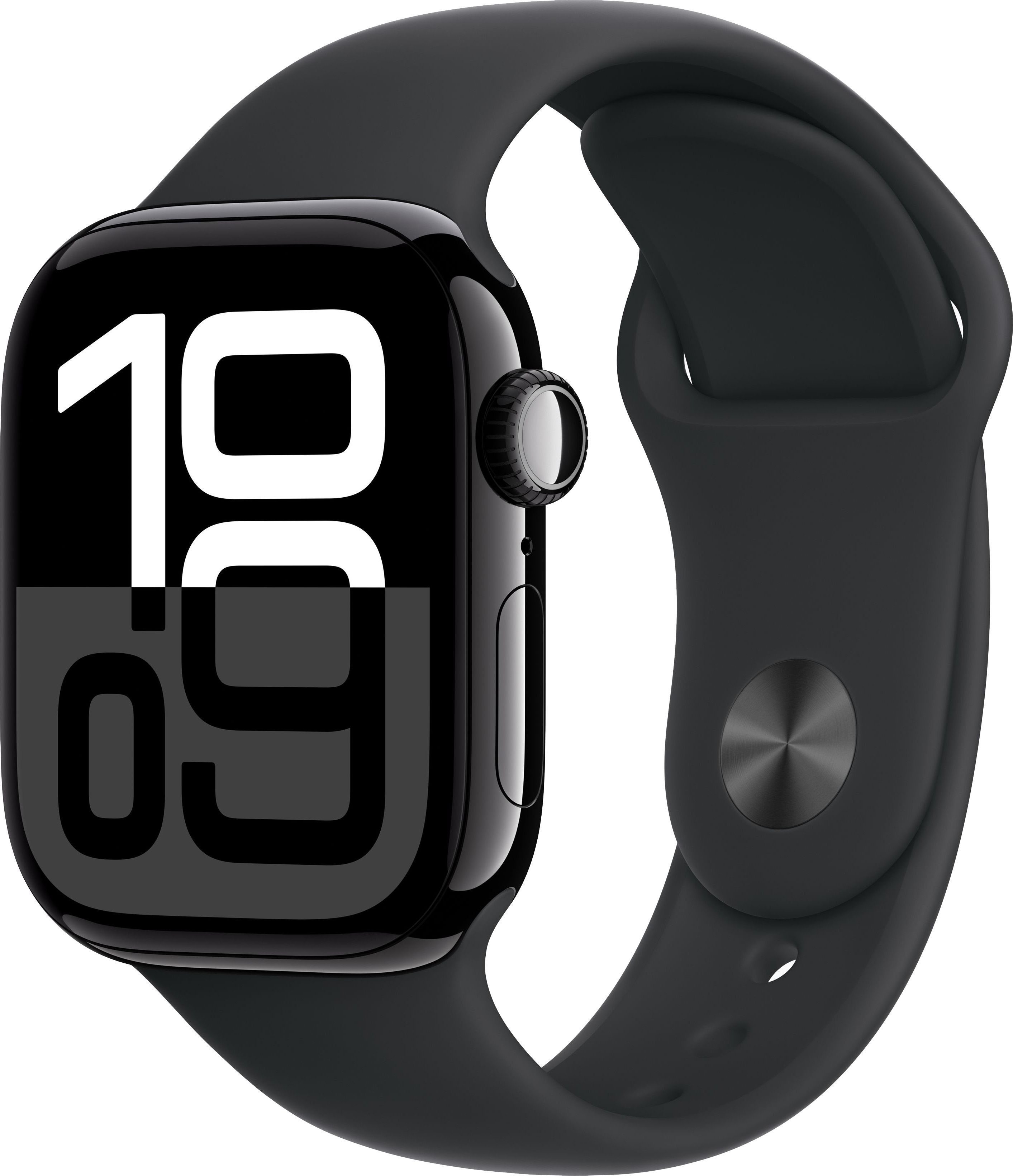 Умные часы Apple Watch Series 10, 42 мм  Sport Band , алюминий цвета «чёрный оникс»
