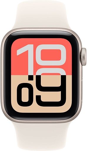 Умные часы Apple Watch SE 3 40mm (2025) Starlight Aluminum Case with Sport Band Starlight(серебристый)
