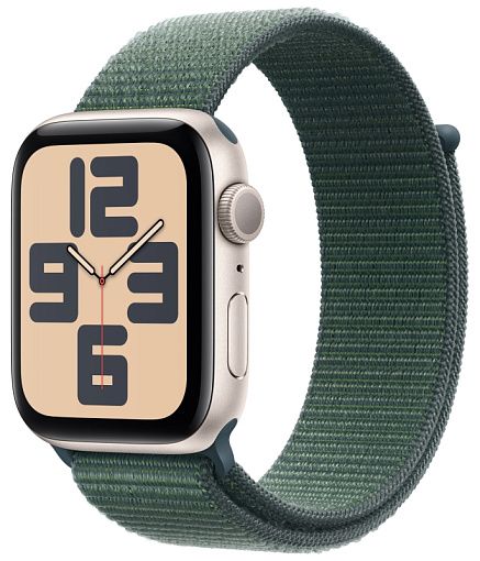 Умные часы Apple Watch SE 44mm (2024) Sport Loop Starlight(серебристый)