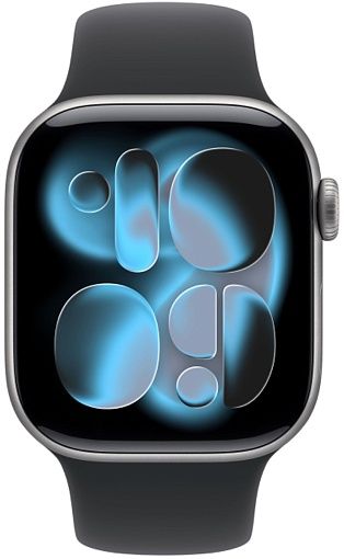Умные часы Apple Watch Series 11 46mm Space Gray Aluminum Case with Sport Band Black(черный)