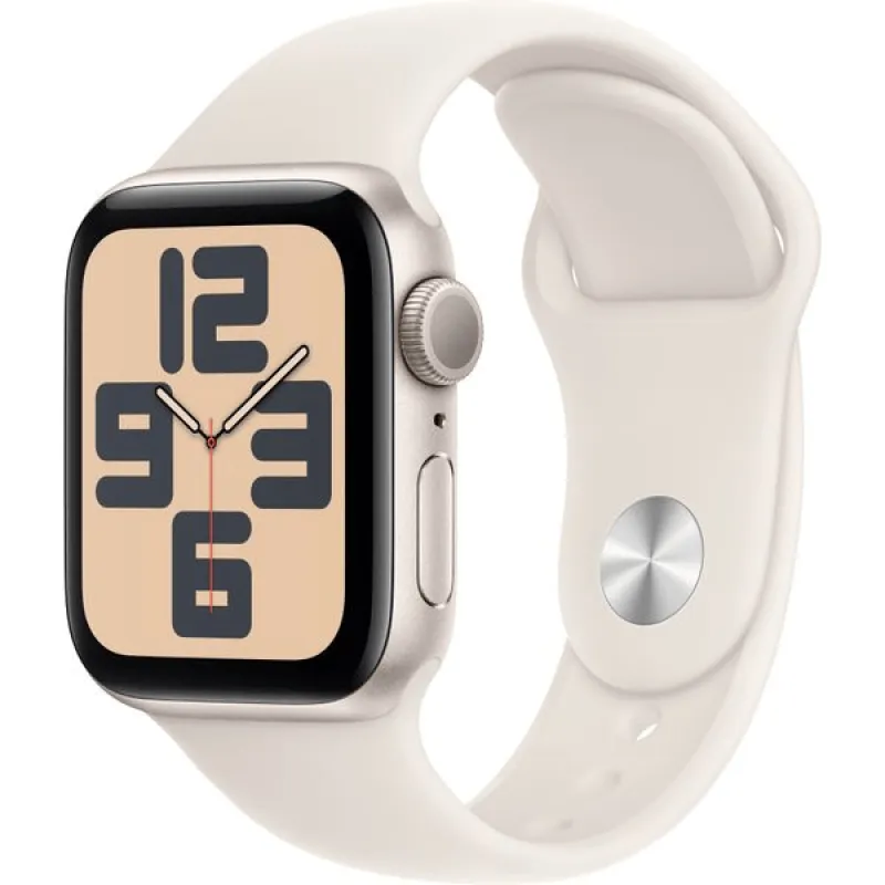 Умные часы Apple Watch SE 40 mm (2024) Sport Band Starlight (серебристый)