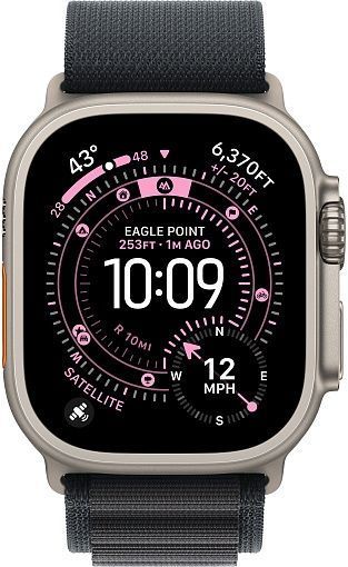 Apple Watch Ultra 3 (2025) 49mm Natural Titanium Case with Black Alpine Loop Small