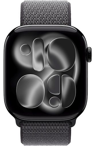 Умные часы Apple Watch Series 11 46mm Jet Black Aluminum Case with Sport Loop Dark Gray(тепно-серый)