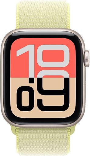 Умные часы Apple Watch SE 3 44mm (2025) Starlight Aluminum Case with Sport Loop Neon Yellow(желтый)