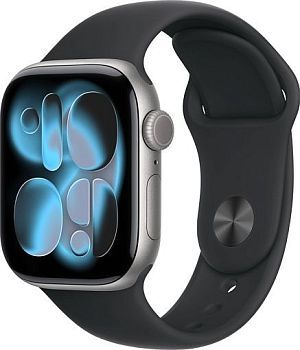 Умные часы Apple Watch Series 11 46mm Space Gray Aluminum Case with Sport Band Black(черный)
